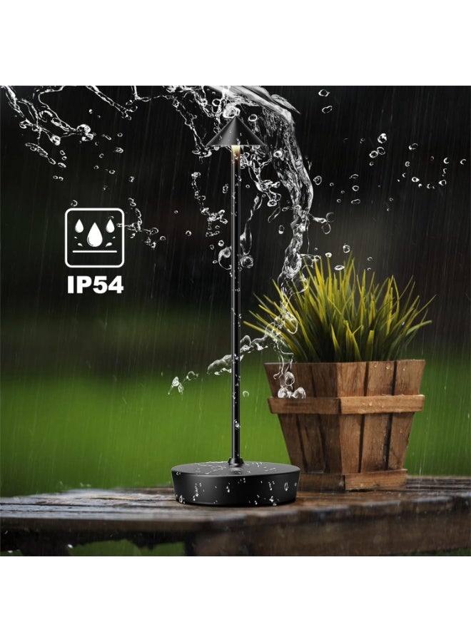 Cordless Table Lamp Battery Operated Desk Lights 6000mAh Rechargeable Aluminum Metal Night Light 3 Color & Stepless Dimming Lamps Portable LED Lamps for Nightstand Bedroom Outdoor - Image 4